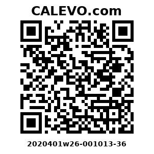 Calevo.com Preisschild 2020401w26-001013-36