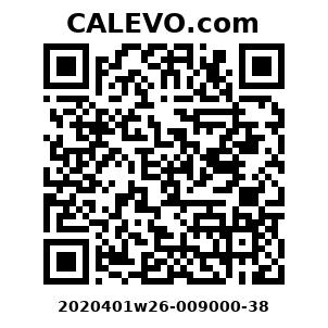 Calevo.com Preisschild 2020401w26-009000-38