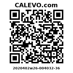 Calevo.com Preisschild 2020402w26-004032-36