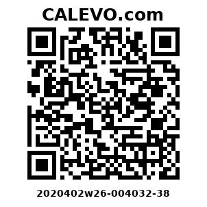 Calevo.com Preisschild 2020402w26-004032-38