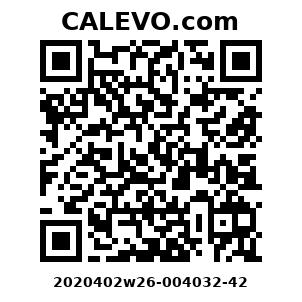 Calevo.com Preisschild 2020402w26-004032-42