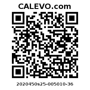 Calevo.com pricetag 2020450s25-005010-36