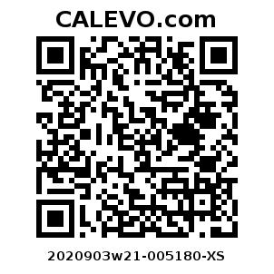 Calevo.com Preisschild 2020903w21-005180-XS