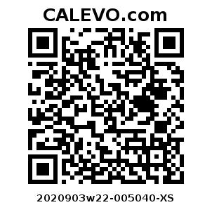 Calevo.com Preisschild 2020903w22-005040-XS