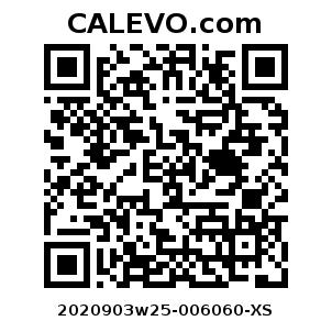 Calevo.com Preisschild 2020903w25-006060-XS