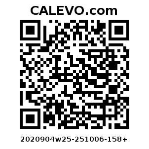Calevo.com Preisschild 2020904w25-251006-158+
