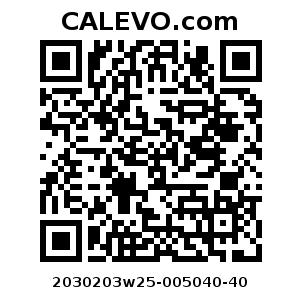 Calevo.com Preisschild 2030203w25-005040-40