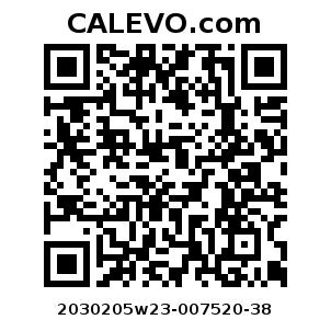 Calevo.com pricetag 2030205w23-007520-38