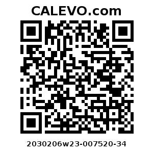 Calevo.com Preisschild 2030206w23-007520-34