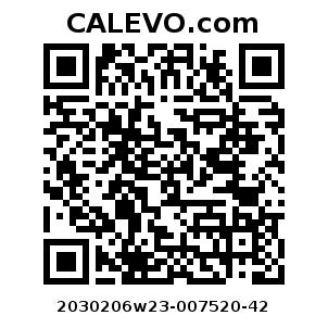 Calevo.com Preisschild 2030206w23-007520-42