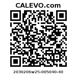 Calevo.com Preisschild 2030206w25-005040-40