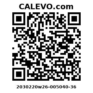 Calevo.com Preisschild 2030220w26-005040-36