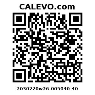 Calevo.com Preisschild 2030220w26-005040-40