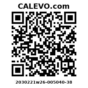Calevo.com Preisschild 2030221w26-005040-38
