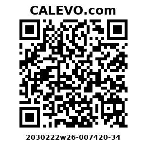 Calevo.com Preisschild 2030222w26-007420-34