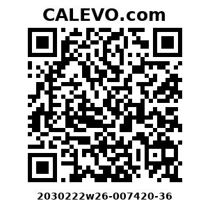 Calevo.com Preisschild 2030222w26-007420-36