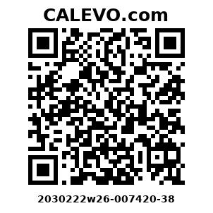 Calevo.com Preisschild 2030222w26-007420-38