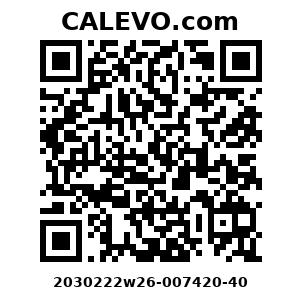 Calevo.com Preisschild 2030222w26-007420-40