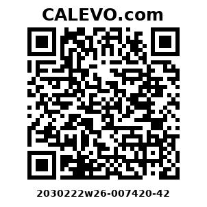 Calevo.com Preisschild 2030222w26-007420-42