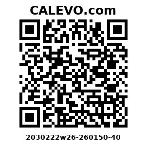 Calevo.com Preisschild 2030222w26-260150-40