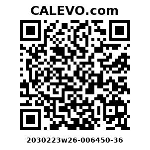 Calevo.com Preisschild 2030223w26-006450-36