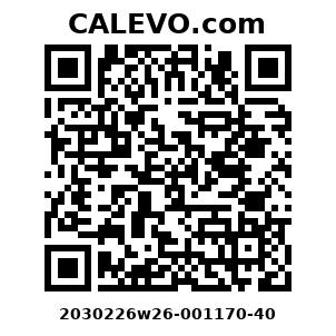 Calevo.com Preisschild 2030226w26-001170-40