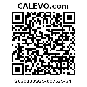 Calevo.com Preisschild 2030230w25-007625-34