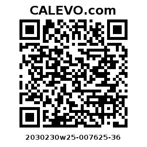 Calevo.com Preisschild 2030230w25-007625-36