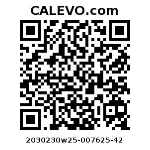 Calevo.com Preisschild 2030230w25-007625-42