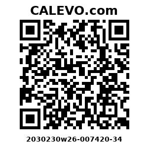 Calevo.com Preisschild 2030230w26-007420-34