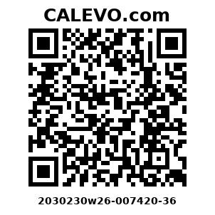 Calevo.com Preisschild 2030230w26-007420-36