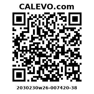 Calevo.com Preisschild 2030230w26-007420-38