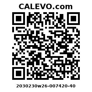 Calevo.com Preisschild 2030230w26-007420-40