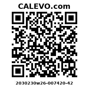 Calevo.com Preisschild 2030230w26-007420-42