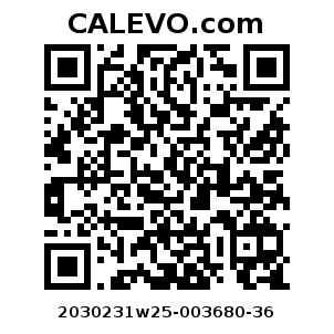 Calevo.com Preisschild 2030231w25-003680-36
