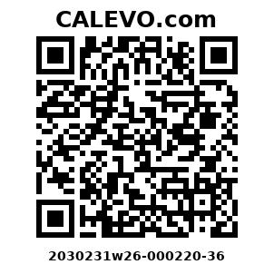 Calevo.com Preisschild 2030231w26-000220-36