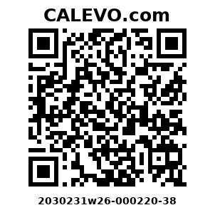 Calevo.com Preisschild 2030231w26-000220-38