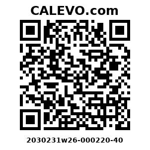 Calevo.com Preisschild 2030231w26-000220-40