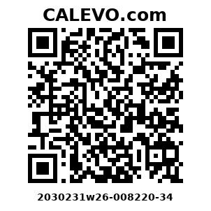 Calevo.com Preisschild 2030231w26-008220-34