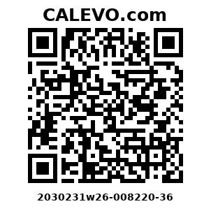 Calevo.com Preisschild 2030231w26-008220-36