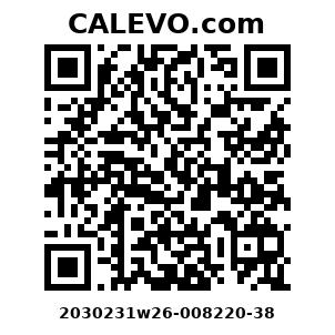 Calevo.com Preisschild 2030231w26-008220-38