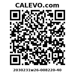 Calevo.com Preisschild 2030231w26-008220-40