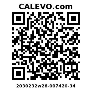 Calevo.com Preisschild 2030232w26-007420-34