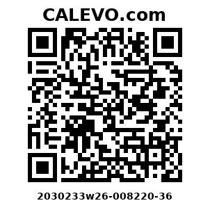 Calevo.com Preisschild 2030233w26-008220-36
