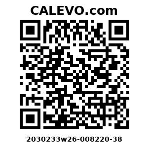 Calevo.com Preisschild 2030233w26-008220-38