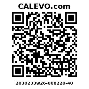 Calevo.com Preisschild 2030233w26-008220-40