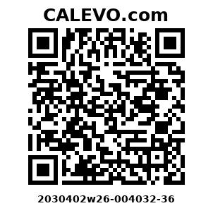Calevo.com Preisschild 2030402w26-004032-36