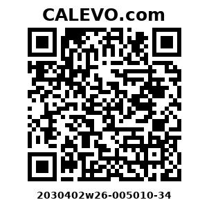 Calevo.com Preisschild 2030402w26-005010-34