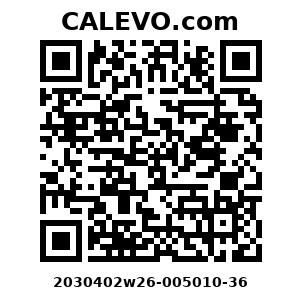 Calevo.com Preisschild 2030402w26-005010-36