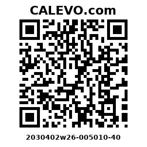 Calevo.com Preisschild 2030402w26-005010-40